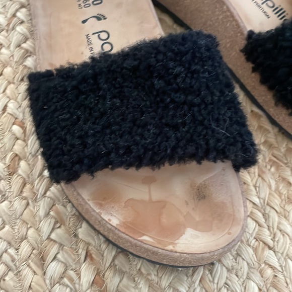 Birkenstock/Papillio Shearling Sandals, Black,Size 40. Worn 3X. - Picture 8 of 8